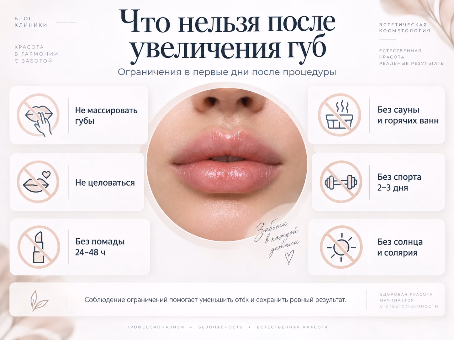 Что нельзя делать после увеличения губ